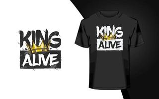 Trendy t shirt design artwork. Tshirt design template mockup. The King Crown T-shirt design. vector