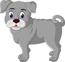 cute bulldog cartoon vector
