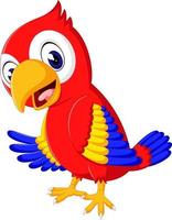 Cartoon cute parrot vector