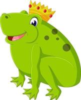 Cute frog cartoon vector