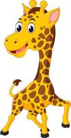 Cute giraffe cartoon vector