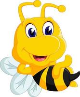 cute Bee cartoon flying