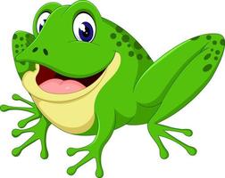 Cartoon cute frog vector
