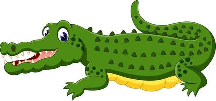 dibujos animados lindo cocodrilo vector