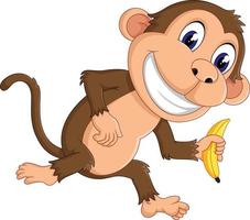 cute Cartoon monkey vector