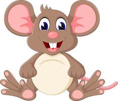 Cute baby mouse cartoon vector