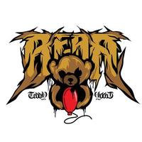 Teddy Bear Death Metal vector