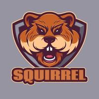 Head of squirrel logo mascot vector