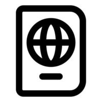 passport icon ui vector