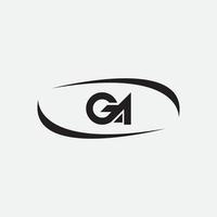 Ga initial letter vector logo icon