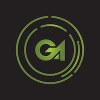 Ga initial letter vector logo icon