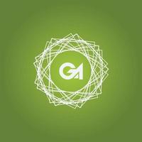 Ga initial letter vector logo icon