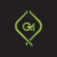 Ga initial letter vector logo icon