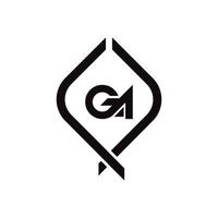 Ga initial letter vector logo icon