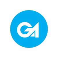 Initial Letter GA Logo Template Design vector