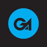 Initial Letter GA Logo Template Design vector