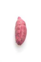 fresh Japanese sweet potatoes on white background photo