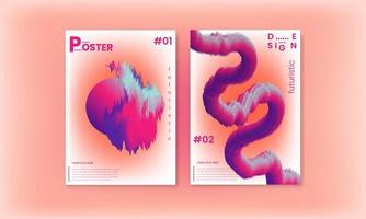 Set of vector abstract trendy, futuristic gradient illustrations, backgrounds for the cover of magazines about dreams, future, design , fancy, poster. Modern flyer.