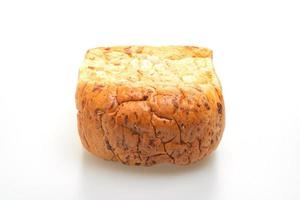 loaf of bread on white background photo