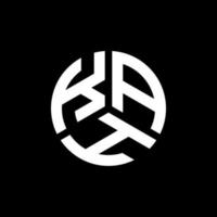 diseño del logotipo de la letra kah sobre fondo negro. concepto de logotipo de letra de iniciales creativas kah. diseño de letras kah. vector
