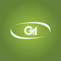 Ga initial letter vector logo icon