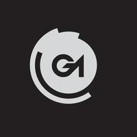 Ga initial letter vector logo icon