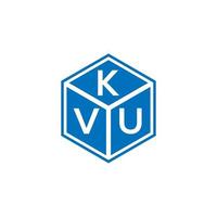 diseño de logotipo de letra kvu sobre fondo negro. concepto de logotipo de letra de iniciales creativas kvu. diseño de letras kvu. vector