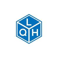 LQH letter logo design on black background. LQH creative initials letter logo concept. LQH letter design. vector