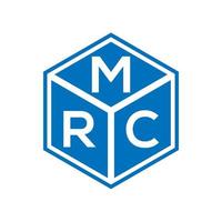 MRC letter logo design on black background. MRC creative initials letter logo concept. MRC letter design. vector