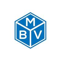MBV letter logo design on black background. MBV creative initials letter logo concept. MBV letter design. vector
