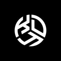 KDY letter logo design on black background. KDY creative initials letter logo concept. KDY letter design. vector