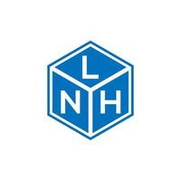 Diseño de logotipo de letra lnh sobre fondo negro. Concepto de logotipo de letra de iniciales creativas lnh. diseño de letra lnh. vector
