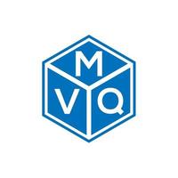 diseño de logotipo de letra mvq sobre fondo negro. concepto de logotipo de letra de iniciales creativas mvq. diseño de letras mvq. vector