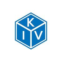 diseño del logotipo de la letra kiv sobre fondo negro. concepto de logotipo de letra inicial creativa kiv. diseño de letras kiv. vector