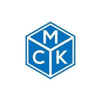 MCK letter logo design on black background. MCK creative initials letter logo concept. MCK letter design. vector