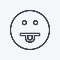 icono emoticono lengua adecuada para símbolo emoticono vector
