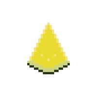 Pixel art with watermelon. Vector illustration on a white background.