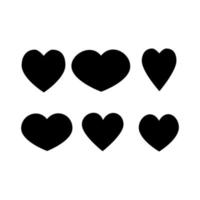 Heart icon collection on white  Background. Vector illustration.