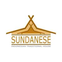 Julang ngapak - Indonesian traditional house logo vector icon from sunda west java.