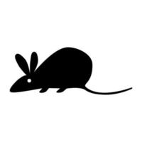 Rat illustration vector icon isolated on white background.