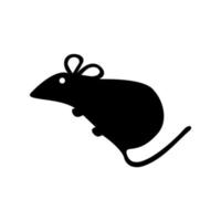 Rat illustration vector icon isolated on white background.