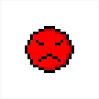 emoji o icono de cara de emoticono en pixel art. ilustración vectorial vector