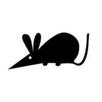 Rat illustration vector icon isolated on white background.