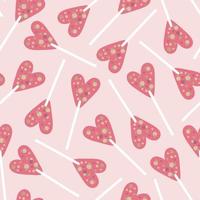 Lollipop heart pattern vector