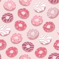 Romantic donut pattern vector