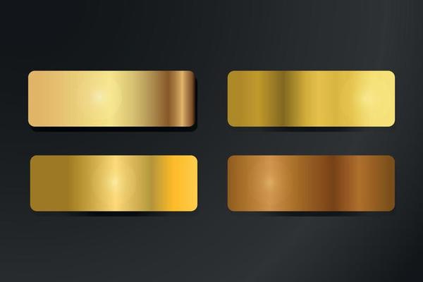 luxury collection of shining gold bars vector illustration