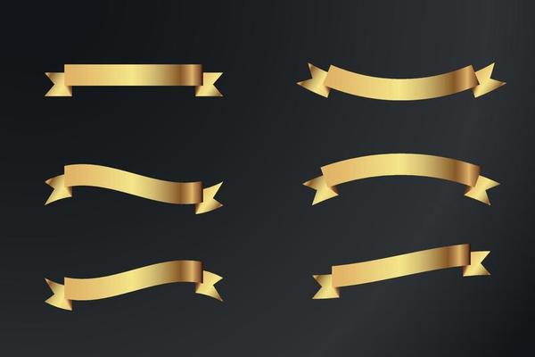 elegant gold coloured ribbon collection