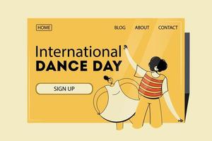 illustration on the theme of dance day vector