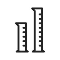 Graduated Cylinders Line Icon vector