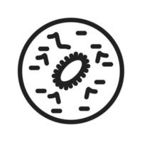 Bacteria in Slide Line Icon vector